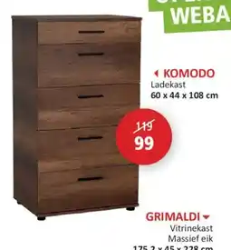 Weba Komodo ladekast aanbieding