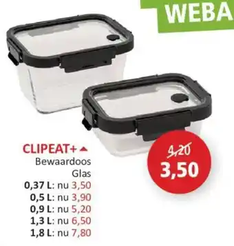 Clipeat+ bewaardoos glas