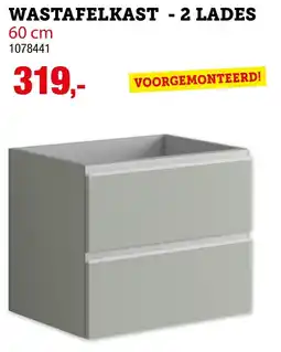 Hubo Wastafelkast - 2 lades aanbieding