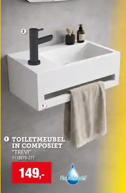 Hubo toiletmeubel in composiet "trevi" aanbieding
