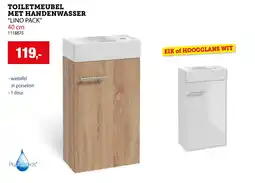 Hubo toiletmeubel met handenwasser lino pack aanbieding