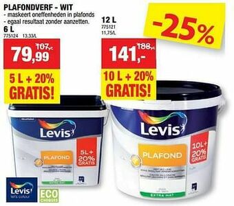 Hubo Plafondverf - wit aanbieding