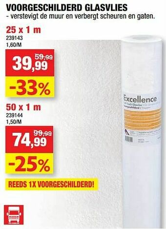 Hubo Voorgeschilderd glasvlies aanbieding
