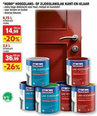 Hubo Hubo hoogglans- of zijdeglanslak kant-en-klaar aanbieding
