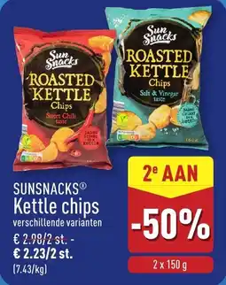 ALDI SUNSNACKS Kettle chips aanbieding