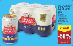 ALDI STELLA ARTOIS 0,0 % cold grip aanbieding