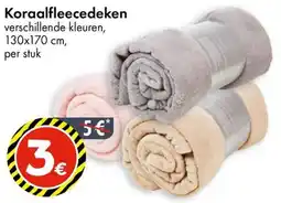 TEDi Koraalfleece deken aanbieding