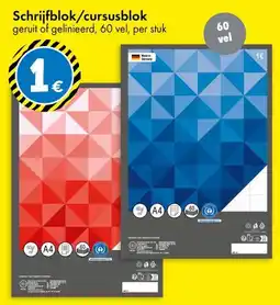 TEDi Schrijfblok/cursusblok aanbieding