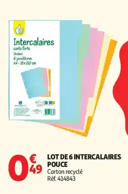 Auchan Intercalaires aanbieding