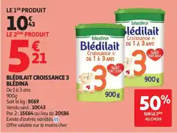 Auchan Blédilait croissance 3 aanbieding