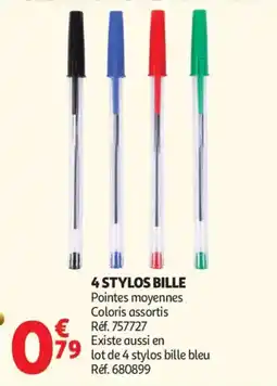 Auchan 4 stylos bille aanbieding
