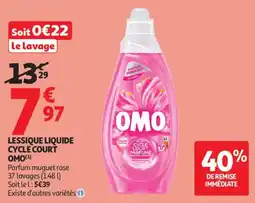 Auchan Lessique liquide cycle court omo aanbieding