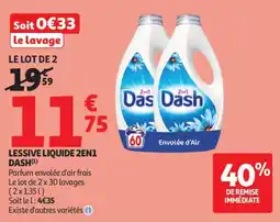 Auchan Lessive liquide 2en1 dash aanbieding