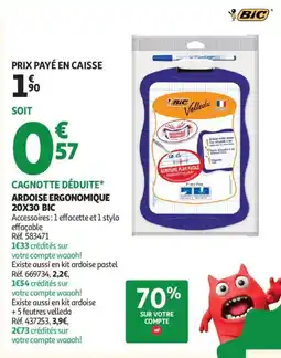 Auchan Ardoise ergonomique bic aanbieding