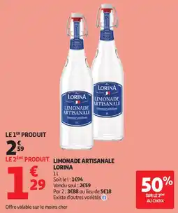 Auchan Limonade artisanale lorina aanbieding