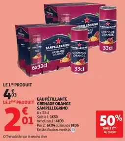 Auchan Eau pétillante grenade orange san pellegrino aanbieding