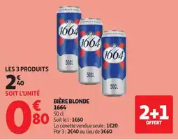 Auchan Bière blonde 1664 aanbieding