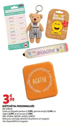 Auchan Boîte métal personnalisée aanbieding