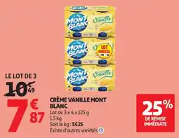 Auchan Crème vanille mont blanc aanbieding