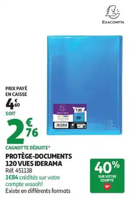 Auchan protège-documents 120 vues iderama aanbieding
