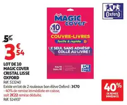 Auchan magic cover cristal lisse oxford aanbieding