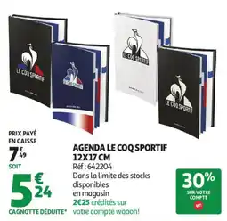 Auchan Agenda le coq sportif aanbieding