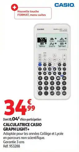 Auchan Calculatrice casio graph light+ aanbieding