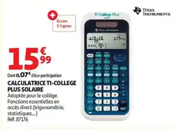 Auchan Calculatrice ti-college plus solaire aanbieding