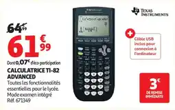 Auchan Calculatrice ti-82 advanced aanbieding
