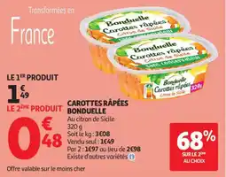 Auchan Carottes râpées bonduelle aanbieding