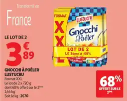 Auchan Gnocchi à poêler lustucru aanbieding