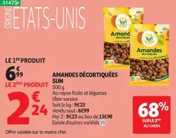 Auchan Amandes décortiquées sun aanbieding