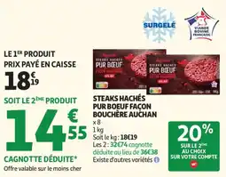 Auchan steaks hachés pur boeuf façon bouchère auchan aanbieding
