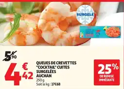 Auchan queues de crevettes cocktail cuites aanbieding