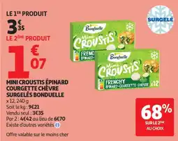 Auchan Mini croustis epinard courgette chevre aanbieding