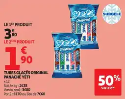 Auchan Tubes glacés original panaché yeti aanbieding