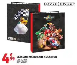 Auchan Classeur mario kart a4 carton aanbieding