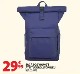 Auchan Sac à dos young's attitude rolltop aanbieding