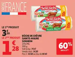 Auchan bûche de chèvre sainte-maure soignon aanbieding