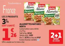Auchan Allumettes natures Herta aanbieding