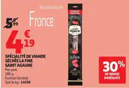 Auchan spécialité de viande séchée la fine saint agaune aanbieding