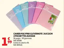 Auchan Cahier polypro clevernote aanbieding