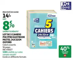 Auchan cahiers oxford aanbieding