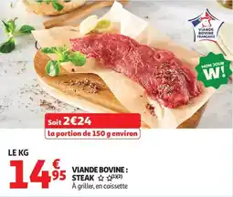 Auchan viande bovine : steak aanbieding