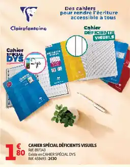 Auchan Cahier spécial déficients visuels aanbieding
