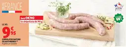Auchan chipolatas nature ou aux herbes aanbieding