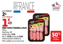 Auchan Mini tapas tendre & plus aanbieding
