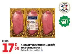 Auchan 3 magrets de canard marinés maison montfort aanbieding