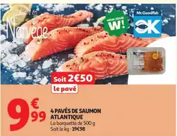 Auchan 4 pavés de saumon atlantique aanbieding