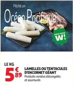 Auchan Lamelles ou tentacules d'encornet géant aanbieding